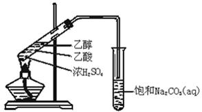 【题文】(12分)实验室用如图所示的装置制取乙酸乙酯.