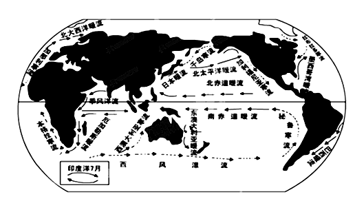 【题文】(14分)读世界表层洋流分布图,回答下列问题.