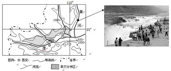 【题文】(12分)黄河壶口瀑布位于黄土高原深处的两省交界处.