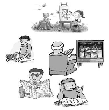 2012年人教版初中英语七年级下册i am watching tv练习卷