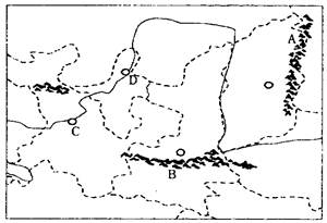 【题文】读黄土高原位置示意图,回答下列问题:(共15分