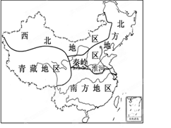 【题文】读我国四大地理区域图,回答下列各题.