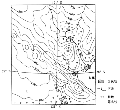 【题文】(16分)下图为某地等高线示意图,回答下列
