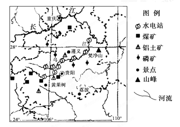 读乌江流域图,回答下题