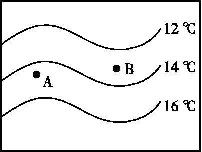 读"海水等温线分布图",回答题