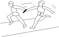 甲、乙两个同学在直跑道上进行接力跑交接棒练