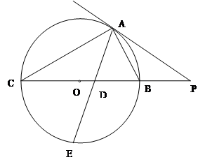 如图所示,PA为圆的切线,A为切点,PBC是过点O的割线,PA=10,PB=5,的平分线与BC和圆分别交于点D和E。(1)求证:;(2)求AD·AE的值。 – 新东方在线网络课堂