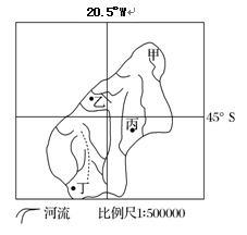 读下图,完成1~3题。 1、图示岛屿的山脉主体走