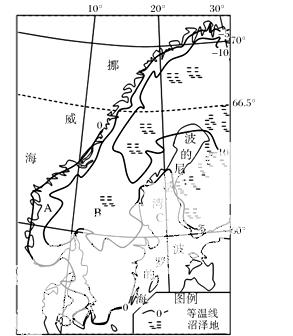读我国部分地区等温线分布图,回答下列问题:(3