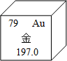 初中化学试题 原子结构 如图是金元素在元素周期表中的信.