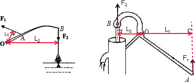 如图所示的是两种杠杆的示意图.其中o是支点,f