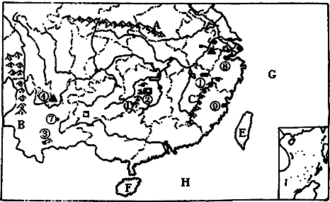 读下列省区轮廓图,分析回答:(1)全国最大的煤炭