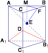 如图,正三棱柱abc-a1b1c1的各棱长都相等,d,e分别是cc1和ab1的中点,点