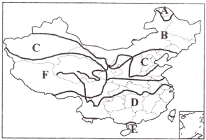 读"中国温度带"图,填写温度带名称