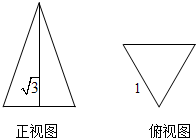 高中数学试题 空间几何体的视图与直观图 若正三棱锥的正视图与俯视图