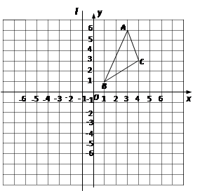 △abc在直角坐标系中的位置如图所示,直线l经过点(-1