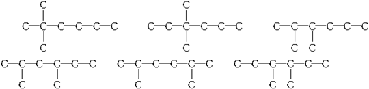 分子式为c8h18,每个分子中有4个甲基的烃可能有( )