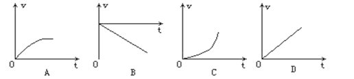 下图所示的各v-t图象能正确反映自由落体运动过程的可能是()