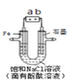 如图是模拟工业电解饱和食盐水的装置图,下列叙述正确