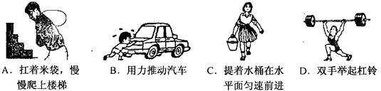 如图所示的几种情景中,人做功的是