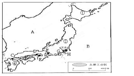 读"日本工业分布图",回答问题.