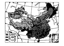 (1)图例中字母表示的土地利用类型