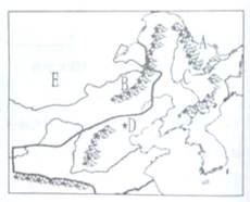 读北方地区图,回答下列问题.(5分)