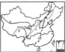 右图表示我国半湿润地区与半干旱地区分界线的是