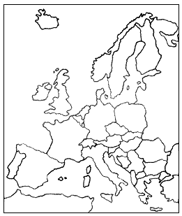 读下面"欧洲西部"图,选出下列旅游活动应去的国家,并将代表这些旅游