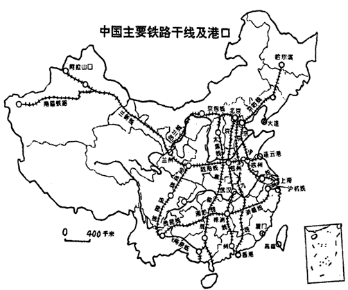 我国五条南北向铁路干线包括京哈—京广线,宝成—成昆线,太焦—焦柳线