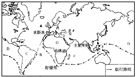 1519年9月,麦哲伦船队从西班牙出发,开始了环球航行.