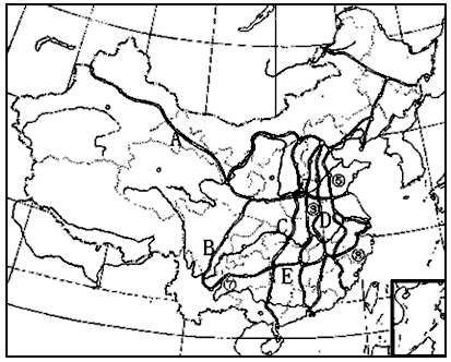 初中地理试题 中国的经济发展 下图是我国主要铁路干线分布图,.