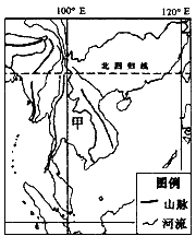 读东南亚局部地区示意图,完成1—2题.