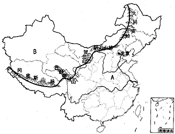 读中国季风区和非季风区图,完成后面的问题.(8分)