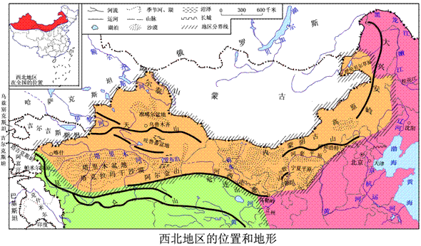 中国西北地图