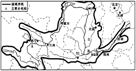 (3)黄河上,中游的分界点是内蒙古的________,黄河中,下游的分界点是