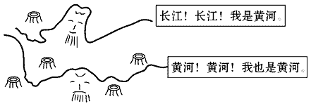 【题文】读"长江与黄河的对话" 漫画,该画的含义是(020202)