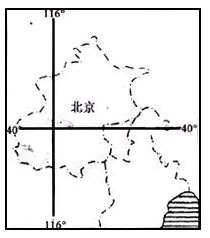 北京的经纬度大致为 [ .