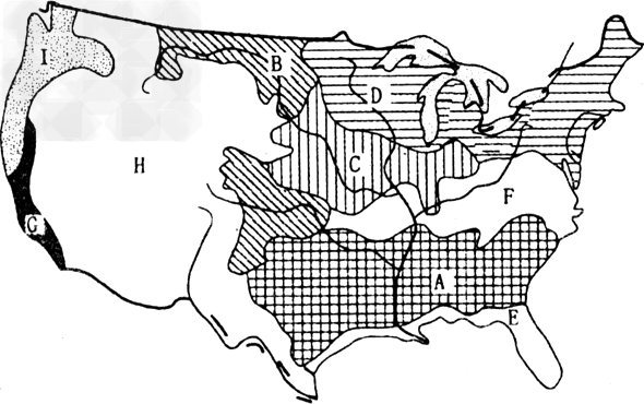 高中地理试题 主要农业地域类型的特点及其形成条件 读下图美国农业