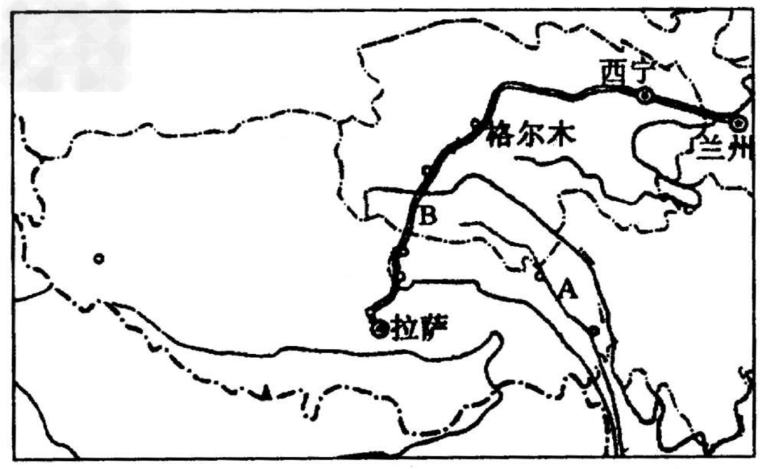 读三江源头及其附近地区简图,回完成下列各题