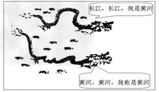 下图漫画说明,长江和黄河流域相同的生态问题是严重的