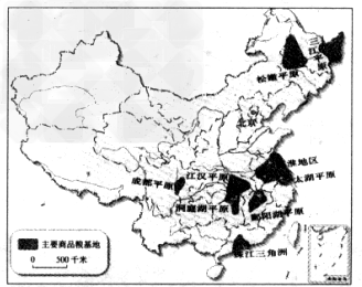 读我国主要商品粮基地图,回答下列问题.