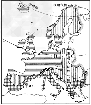 降水少的主要影响因素是 A.纬度因素 B.海陆因