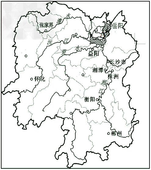 请根据所学知识,结合湖南省地图,回答下列问题.(7分)图片