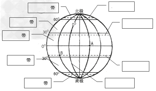 读下面经纬网图,回答问题