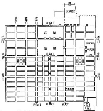 隋朝首都大兴城图片 隋朝地图有甚么演员吗?