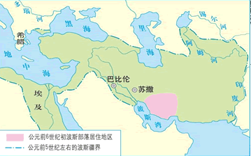 地图及上面探索题中《罗马帝国疆域图》,回答问题  (1)比较一下,波斯