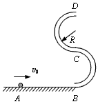 如图所示为"s"形玩具轨道,该轨道是用内壁光滑的薄壁细圆管弯成,放置