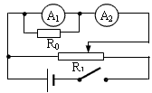 2,i 1分别为某次实验时电流表a 2,a 1的示数,r 0是定值电阻的电阻大小