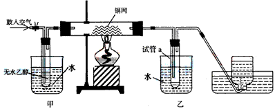 某实验小组用下列装置进行乙醇催化氧化的实验.